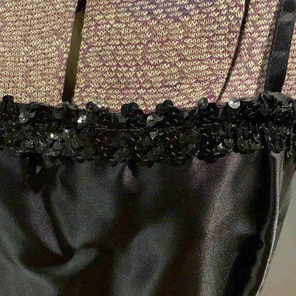 Ten Karats black satin sequin trim camisole, small - Picture 2 of 7